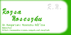 rozsa moseszku business card